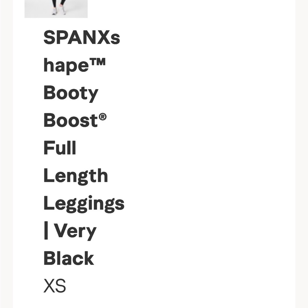 SPANX Black Leggings never worn or washed. Brand New!